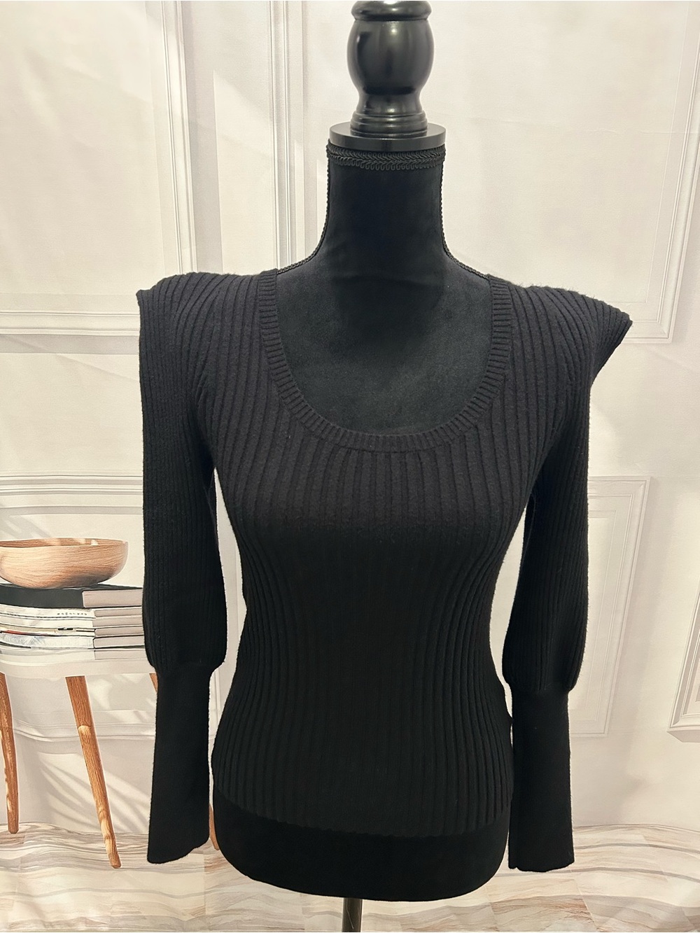 Express Black Ribbed Scoop Neck Sweater Women’s XS/TP